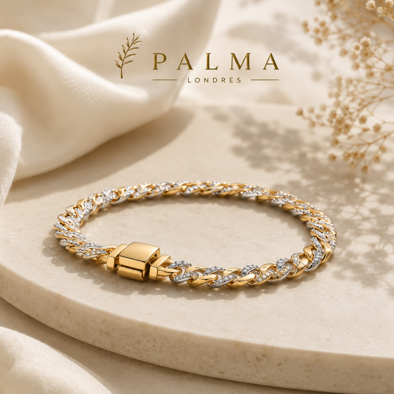 Two-Tone Cuban Link Bracelet