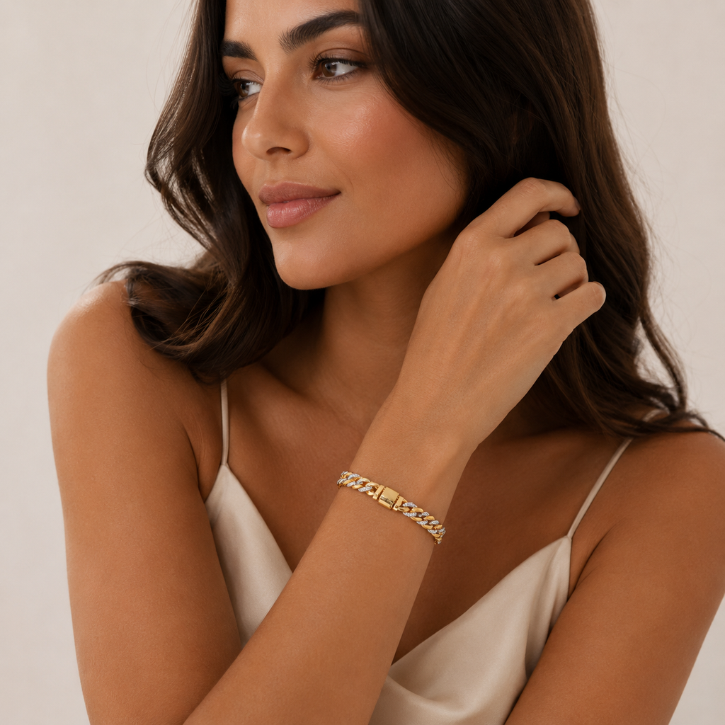 Two-Tone Cuban Link Bracelet