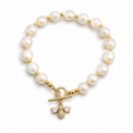 Natural Pearl String Bracelet Zircon Bee