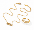 Tiny Chain Necklace Matching Ring