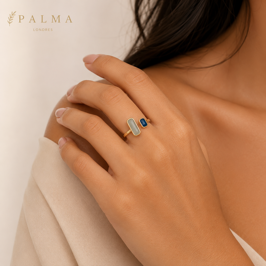 Drip Glaze Ring Fashion Retro Geometric Gold