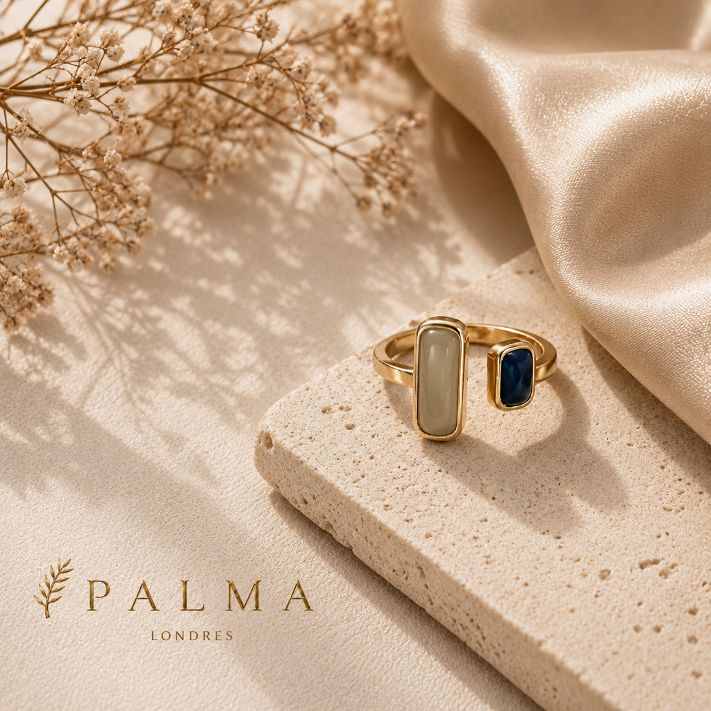 Drip Glaze Ring Fashion Retro Geometric Gold