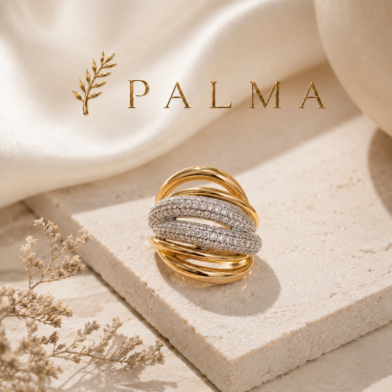 Two-color Palace Style Ring