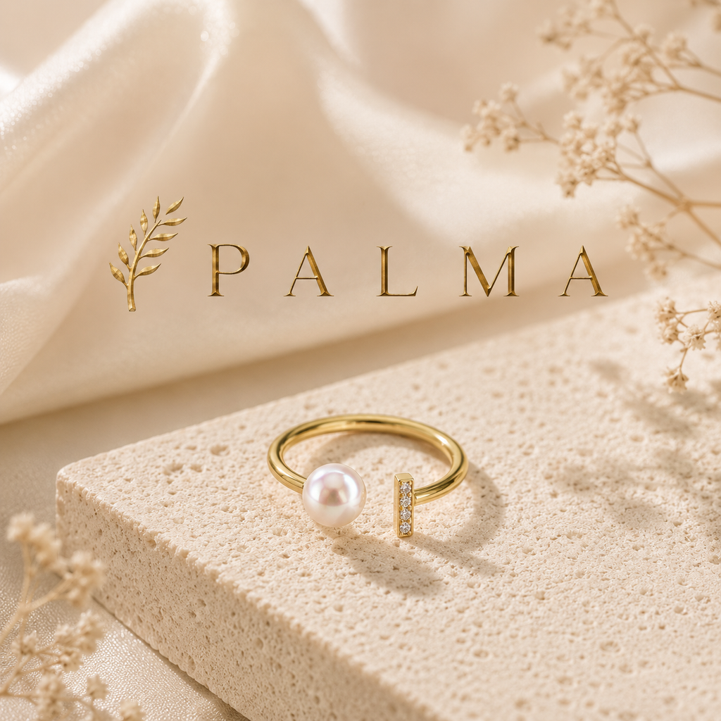 White Pearl Ring T-shaped Zircon