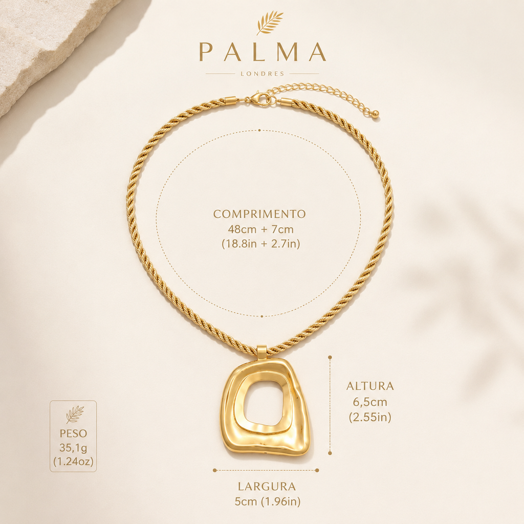 Heavy geometric necklace