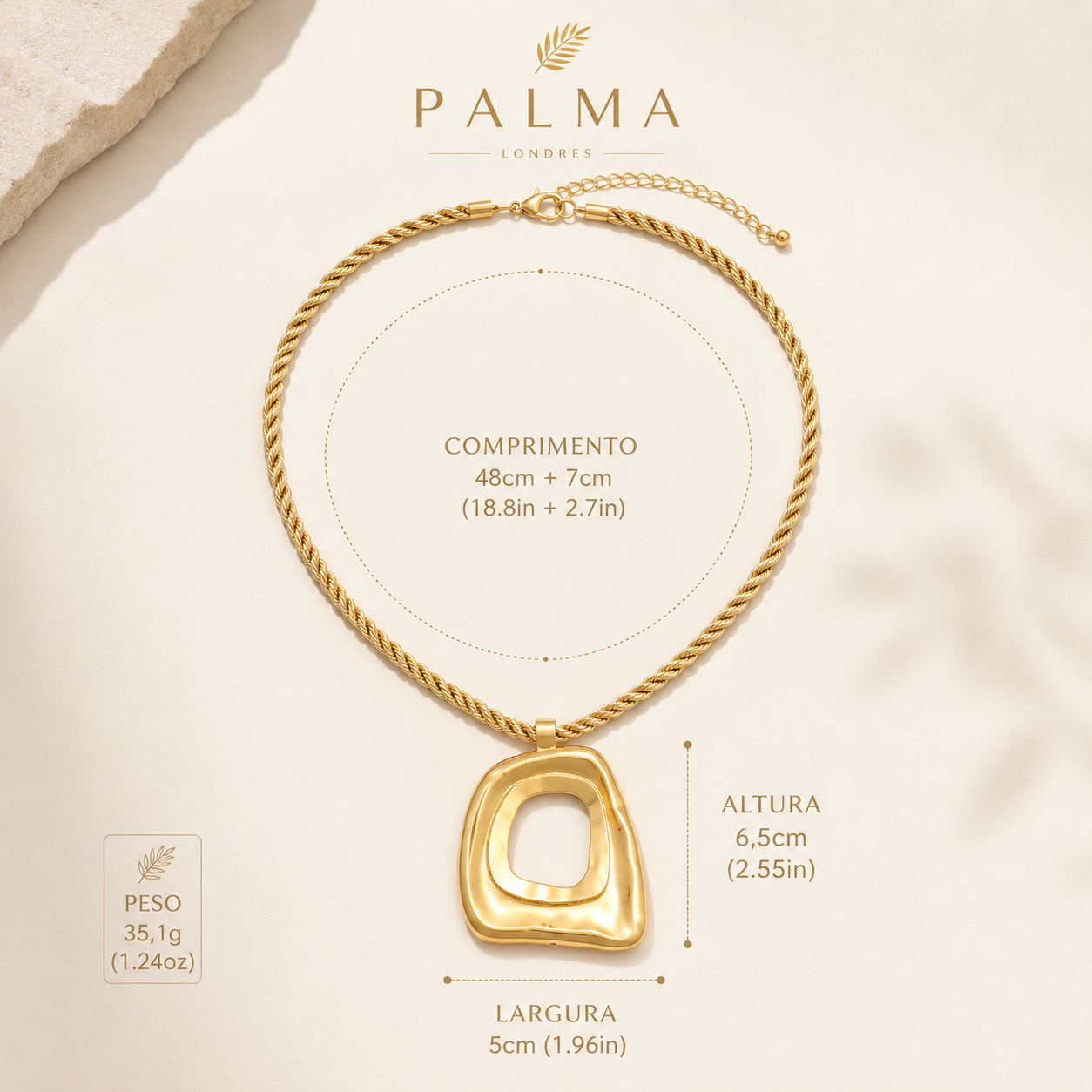 Heavy geometric necklace