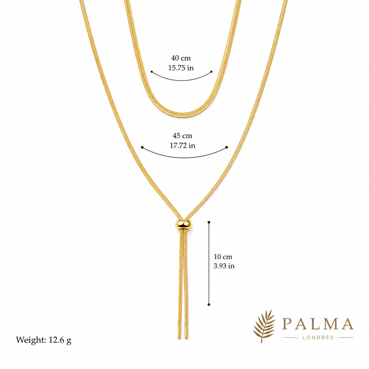 Gold-Plated Lariat Necklace