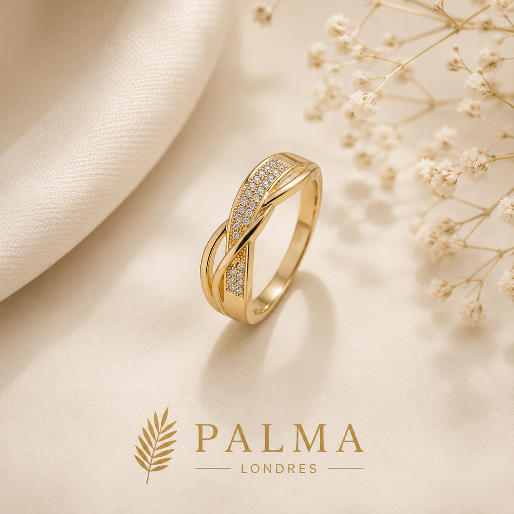 Twisted Pavé Ring