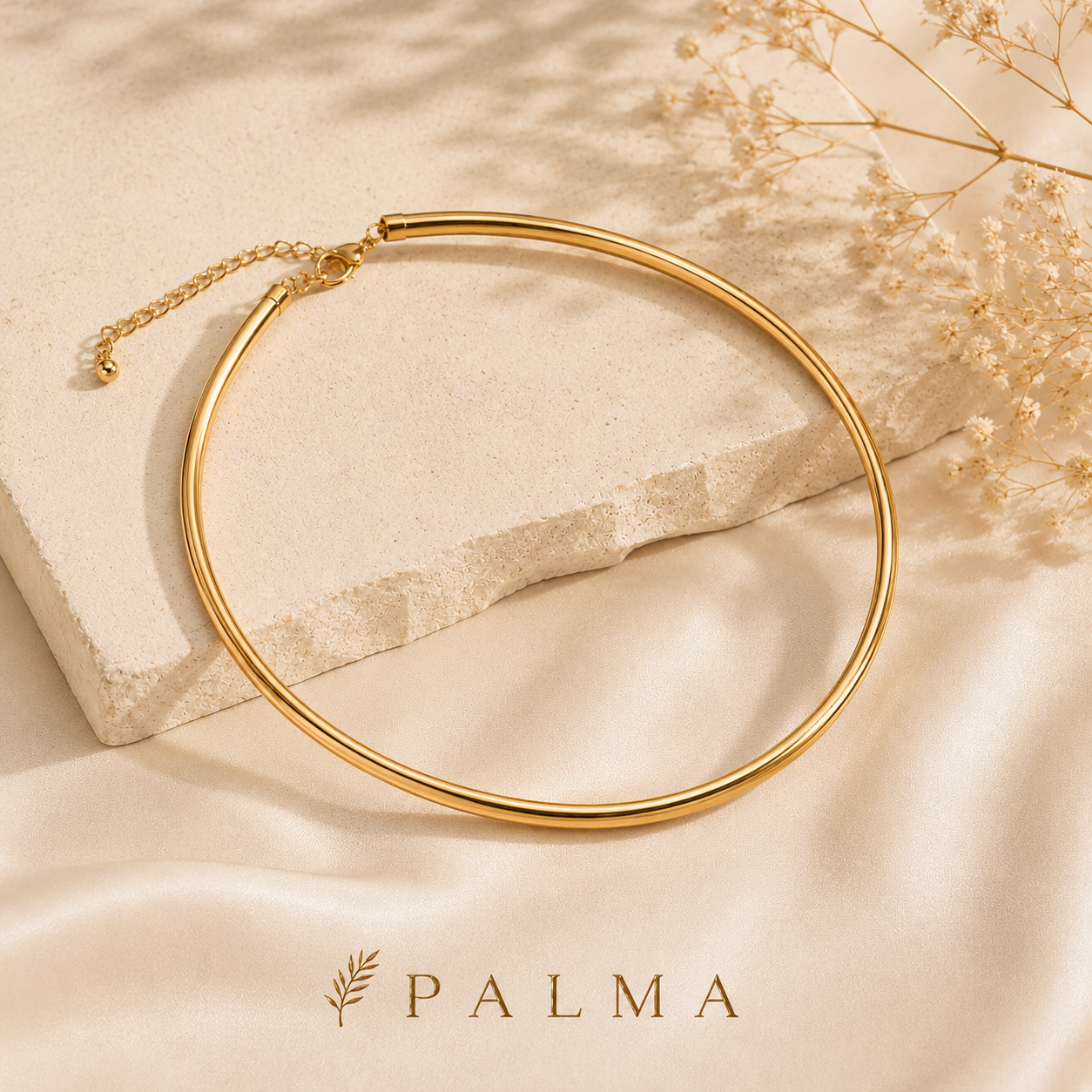 Gold-Plated Choker Necklace