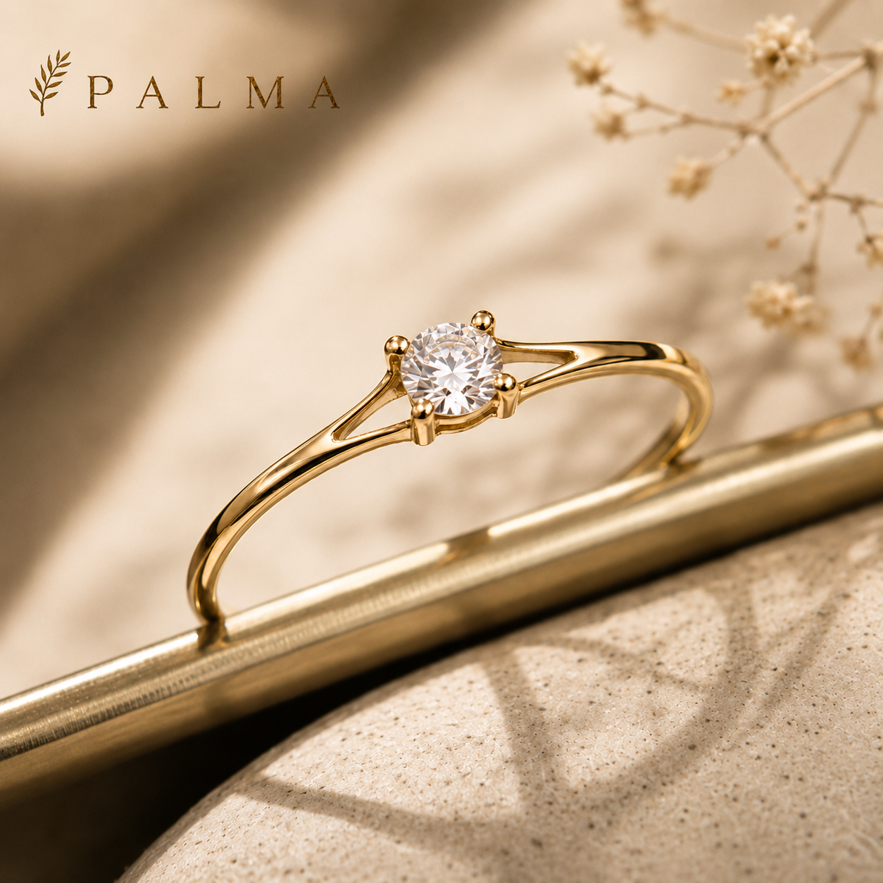 Minimalist Ring with Cubic Zirconia