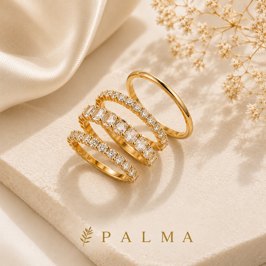 Pavé Stacking Ring Set