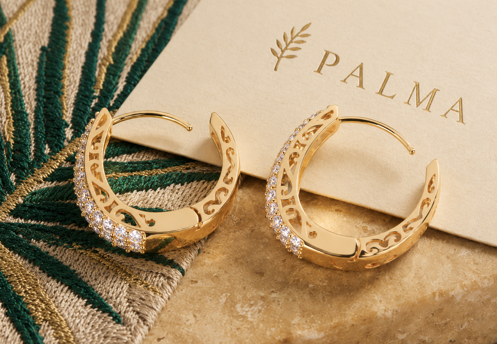 Pavé Hoop Earrings