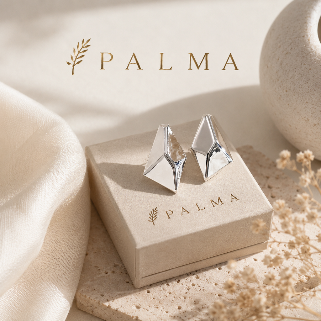 Sculptural Silver Statement Earrings