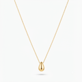 Plated Pear Pendant Necklace