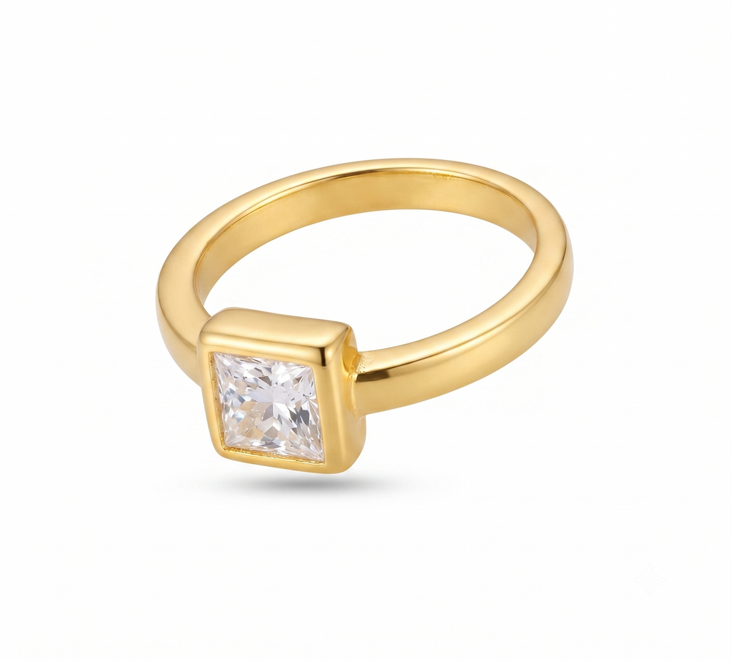 Square Rhinestone Ring