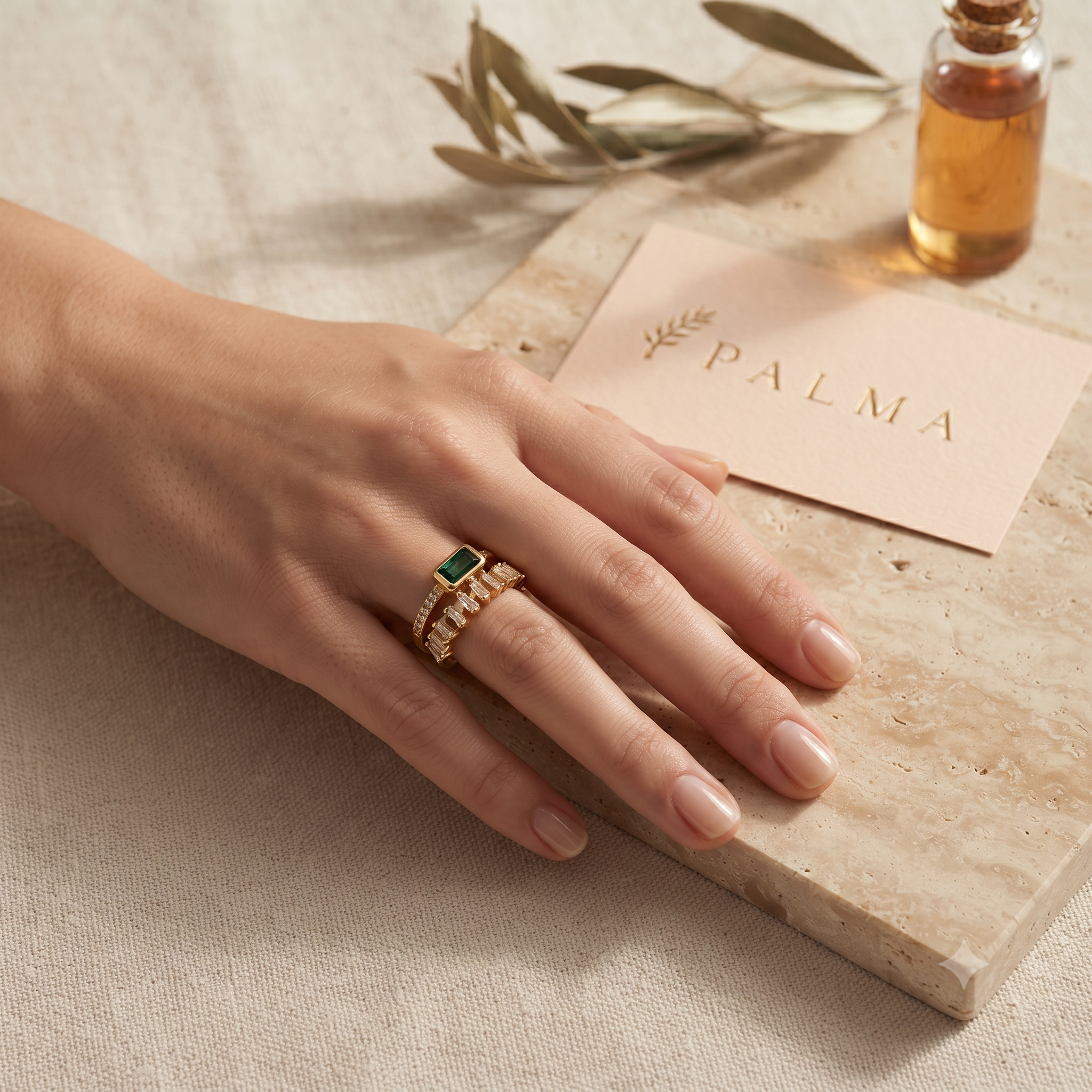 Classic Irregular Double Layer Zircon Ring