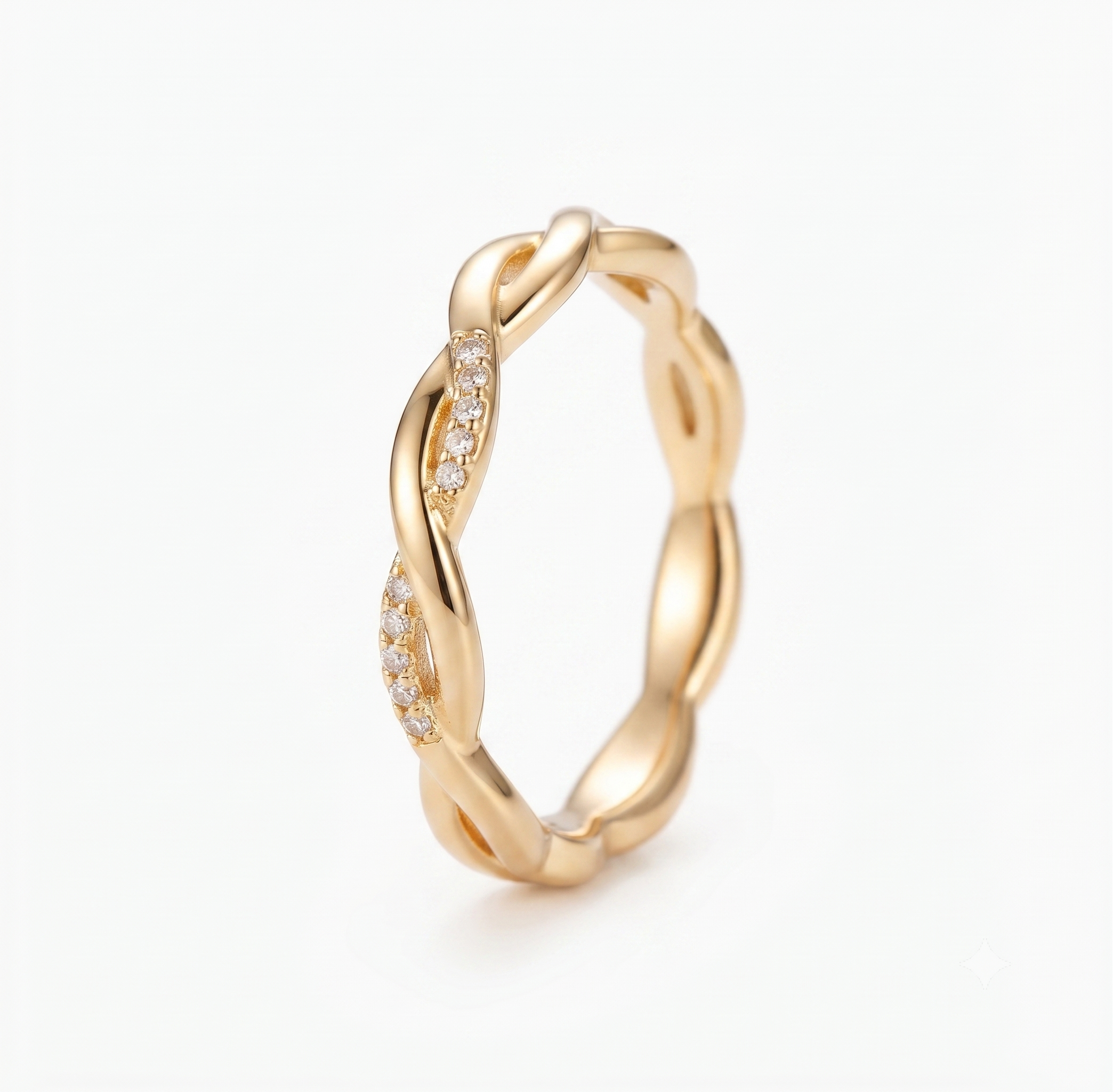 Filled Moissanite Full Eternity Rings