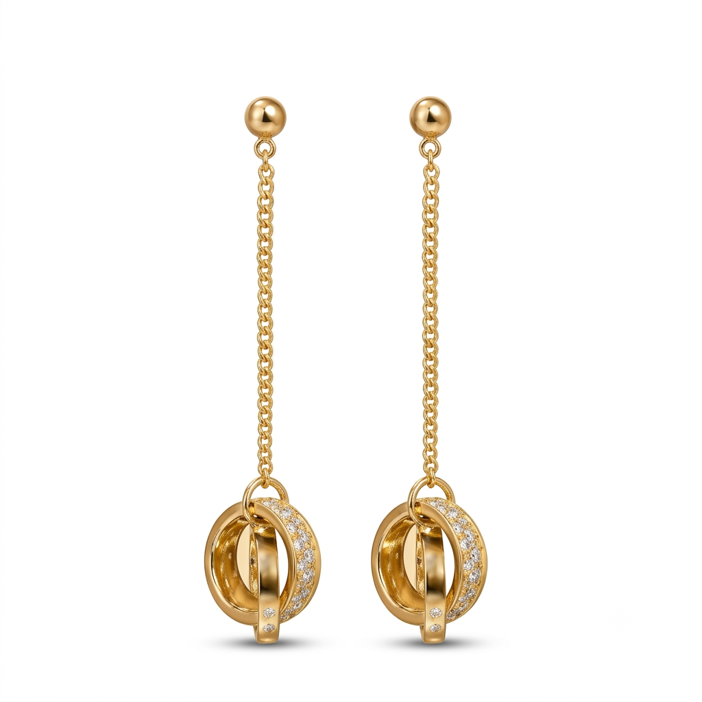 Drop Hoop Earrings