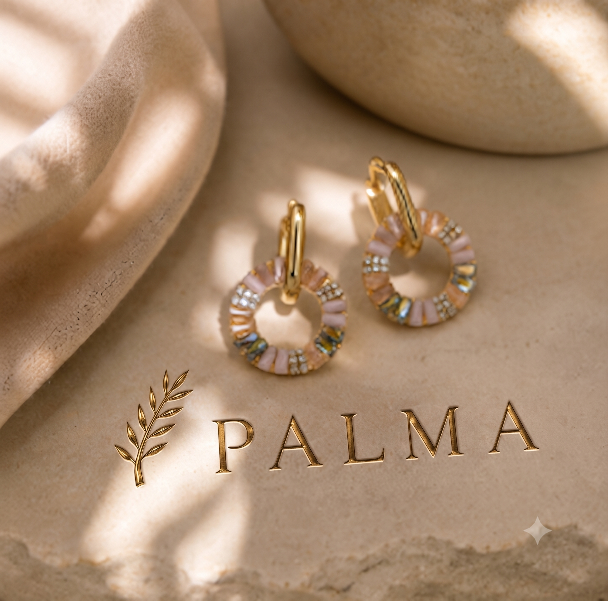 Zircon Drop Earrings Golden Circle Dangle Earrings