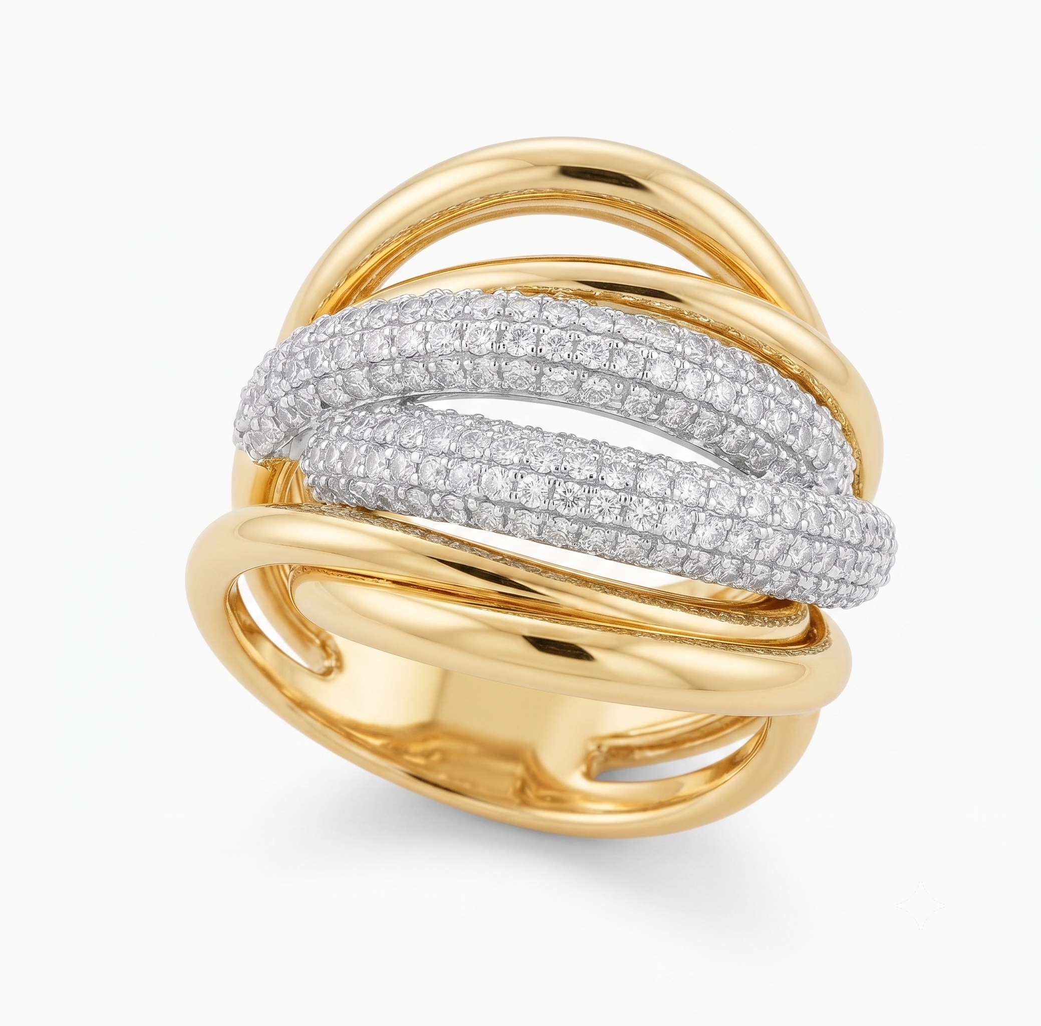 Two-color Palace Style Ring