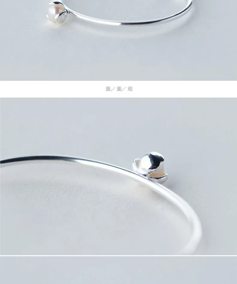 Personality New Art 925 Sterling Silver Jewelry Female Simple Clover Pearls High-quality Popular Bracelet For  Women