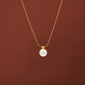 Imitation Pearl Pendant Necklace Women Minimalist Stainless Steel Gold Color Chain Choker Fashion Wedding Jewelry Gift
