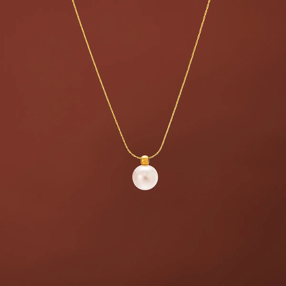 Imitation Pearl Pendant Necklace Women Minimalist Stainless Steel Gold Color Chain Choker Fashion Wedding Jewelry Gift