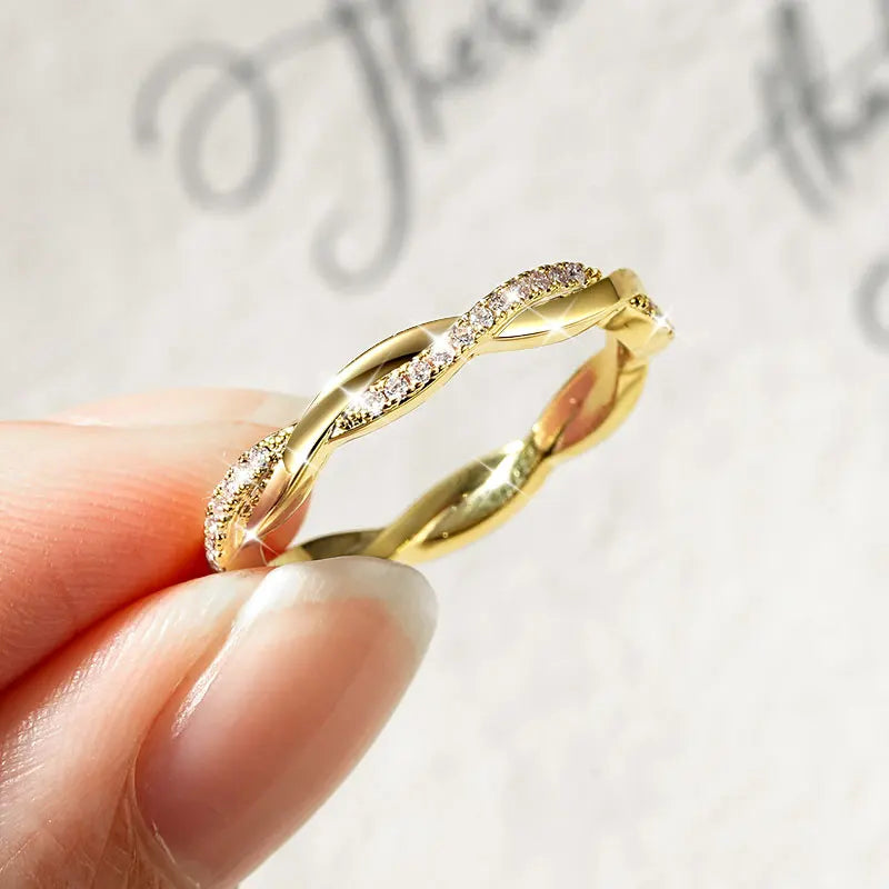 Filled Moissanite Full Eternity Rings