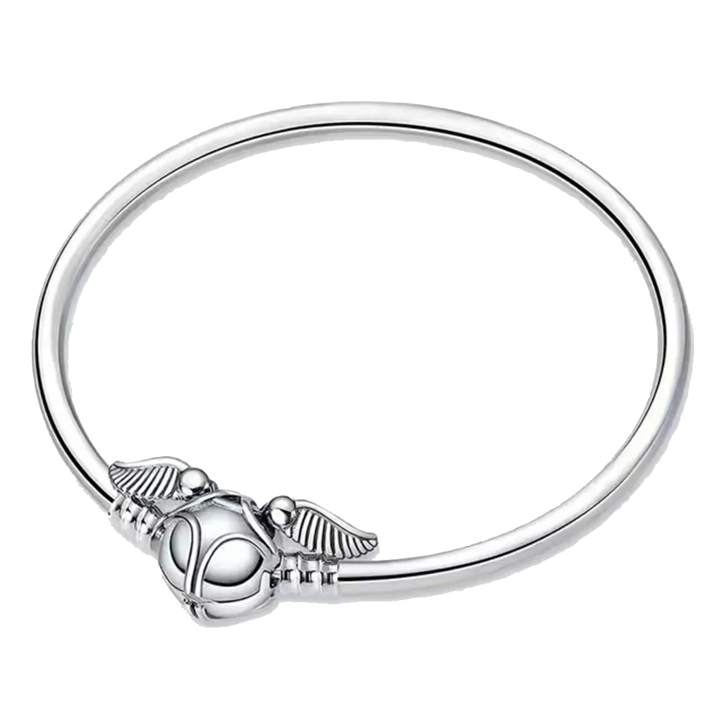 100% S925 sterling silver heart-shaped crown snake bone bracelet, suitable for original DlY bracelet, women's fashion jewelry