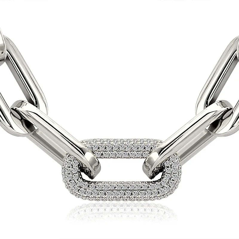 Chunky Silver Choker Necklace