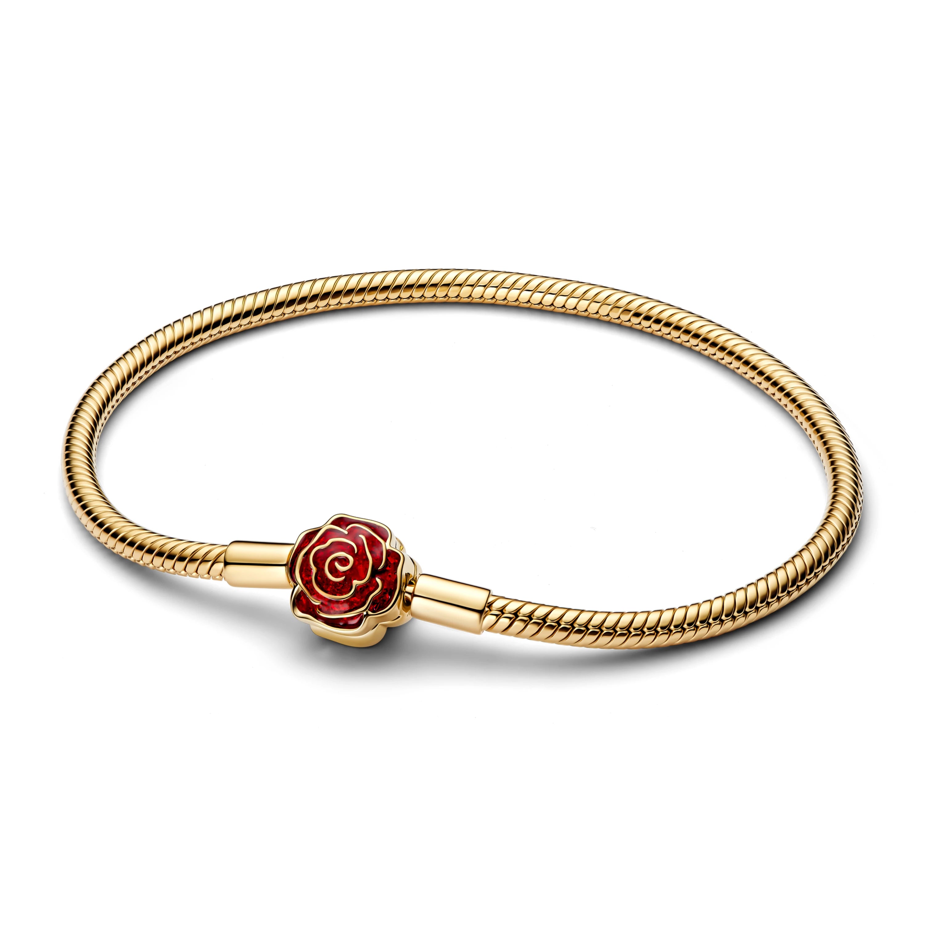 100% S925 sterling silver heart-shaped crown snake bone bracelet, suitable for original DlY bracelet, women's fashion jewelry