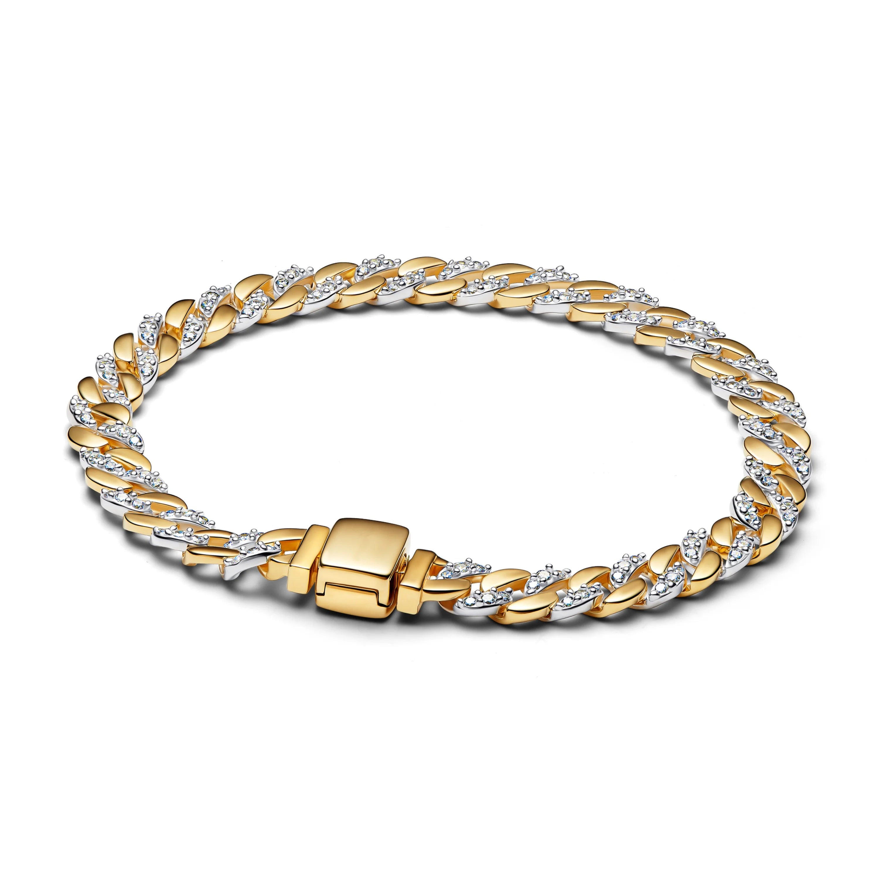 Two-Tone Cuban Link Bracelet