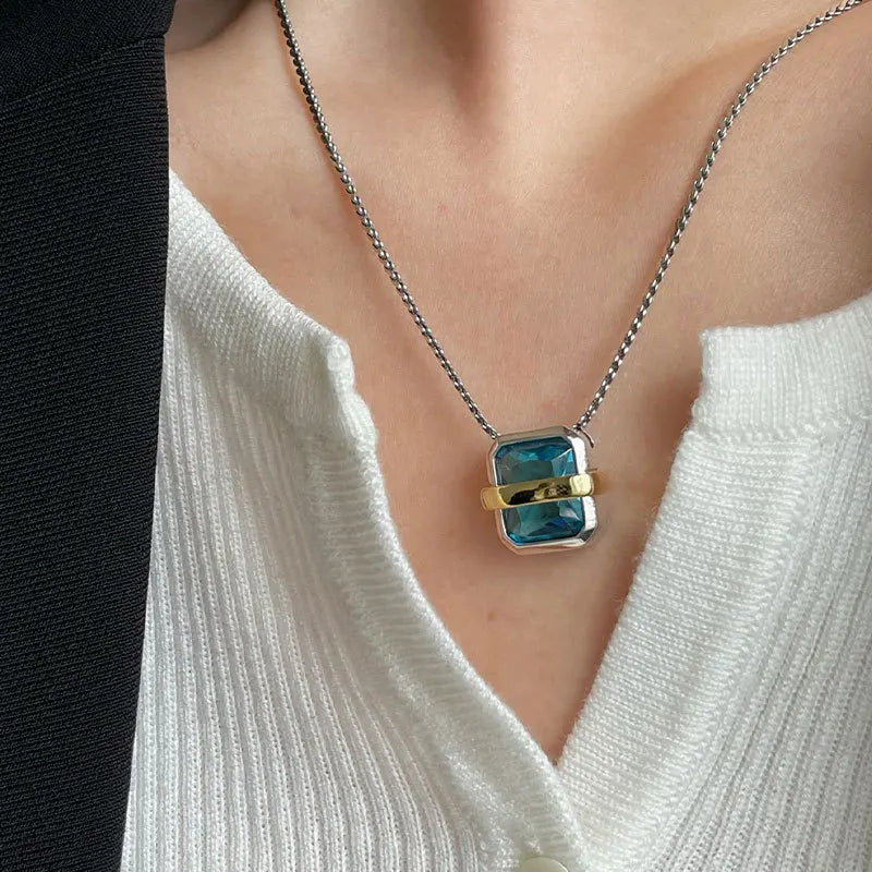 Blue Crystal 925 Sterling Silver