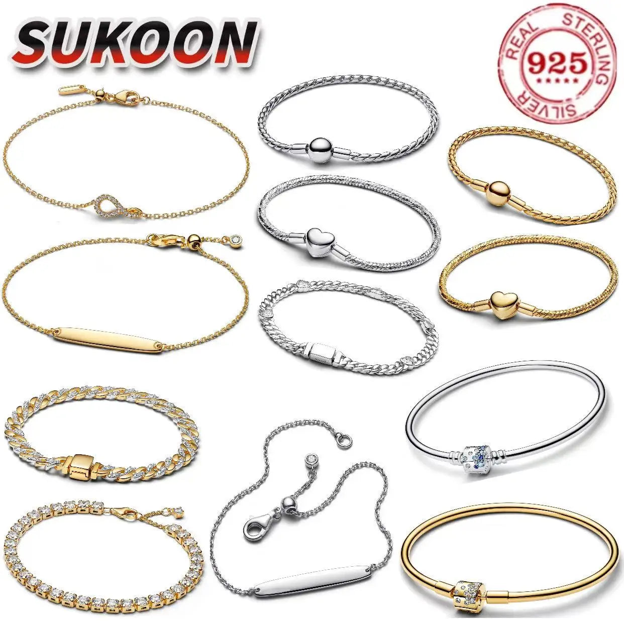 Hot selling 925% sterling silver luxury round heart mesh tube body zircon bracelet for women's jewelry DIY birthday gift making