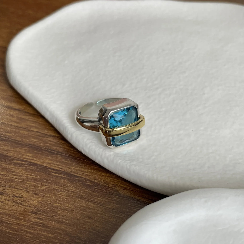 Blue Crystal 925 Sterling Silver