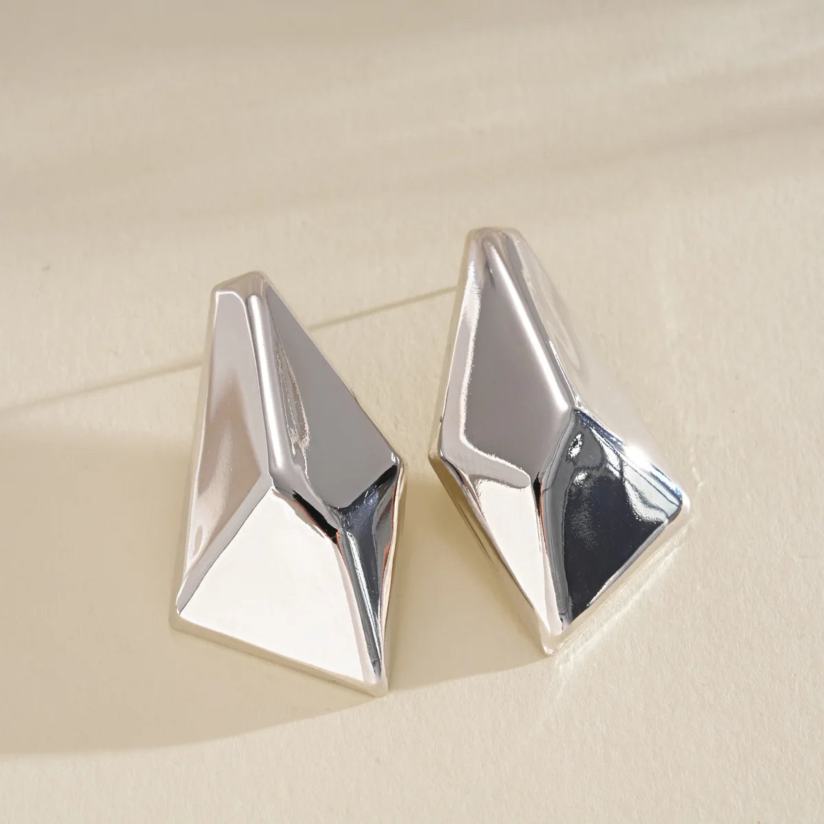 Sculptural Silver Statement Earrings